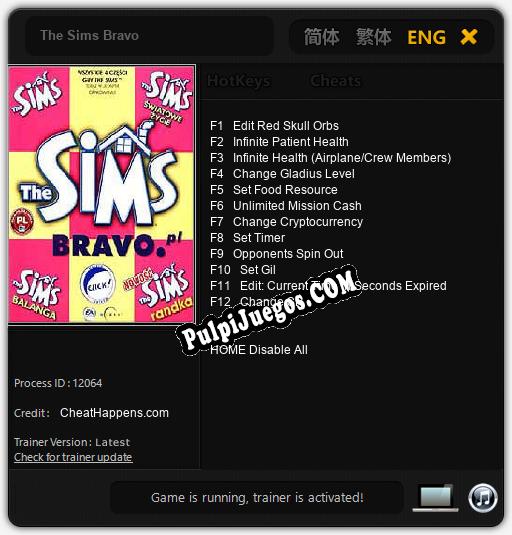 The Sims Bravo: Treinador (V1.0.12)