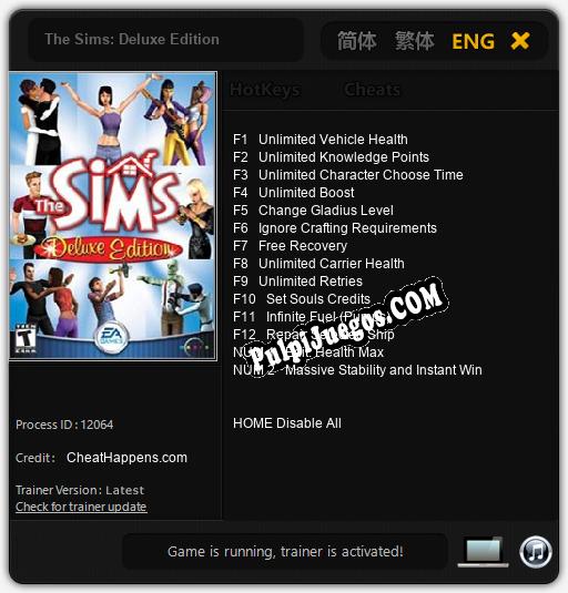 The Sims: Deluxe Edition: Cheats, Trainer +14 [CheatHappens.com]