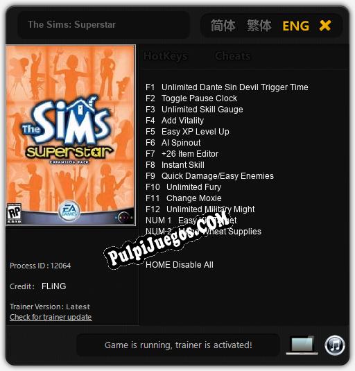 The Sims: Superstar: Treinador (V1.0.78)