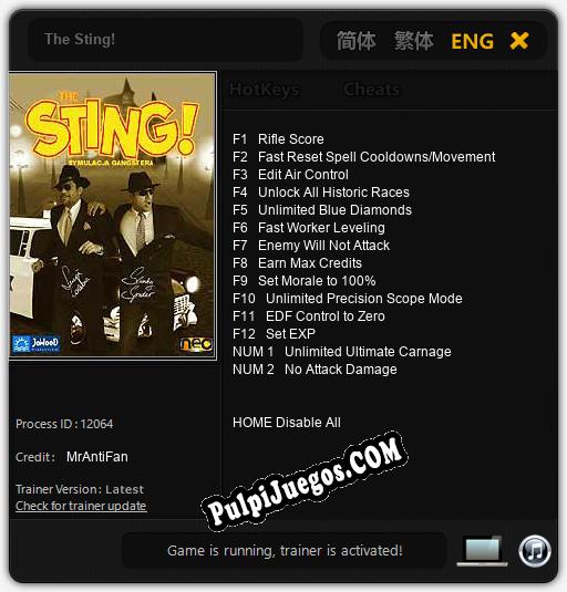 Entrenador liberado a The Sting! [v1.0.7]