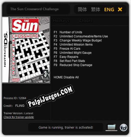 Entrenador liberado a The Sun Crossword Challenge [v1.0.2]