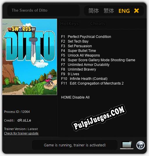 The Swords of Ditto: Trainer +11 [v1.9]