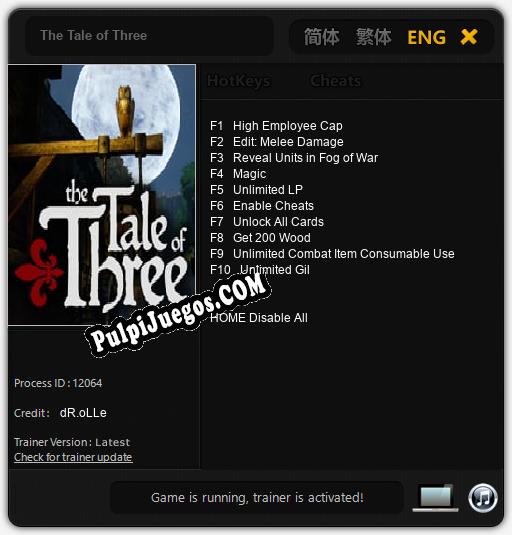 Entrenador liberado a The Tale of Three [v1.0.9]