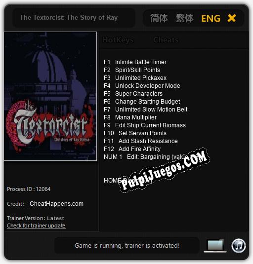 The Textorcist: The Story of Ray Bibbia: Trainer +13 [v1.9]