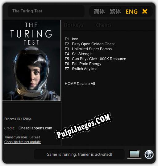 Entrenador liberado a The Turing Test [v1.0.4]