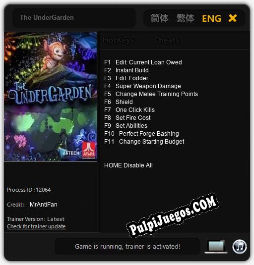 Entrenador liberado a The UnderGarden [v1.0.2]