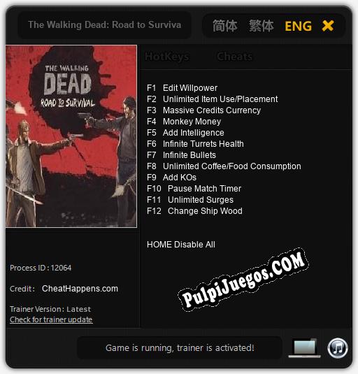 The Walking Dead: Road to Survival: Cheats, Trainer +12 [CheatHappens.com]