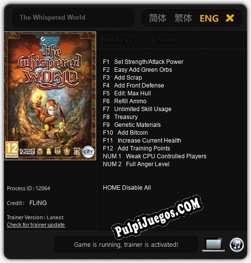 The Whispered World: Cheats, Trainer +14 [FLiNG]