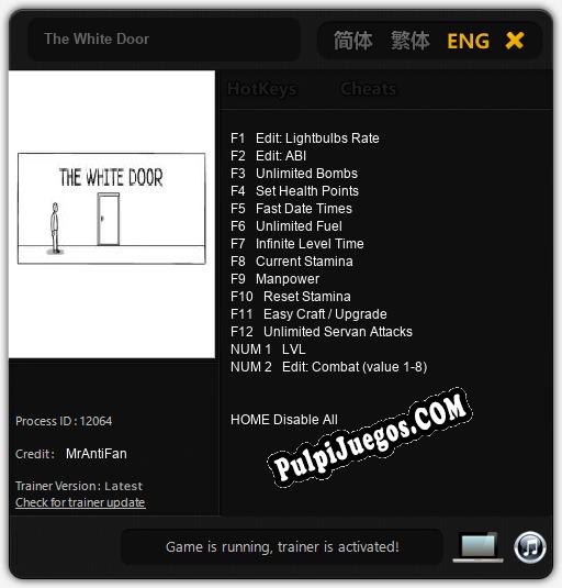 Entrenador liberado a The White Door [v1.0.9]