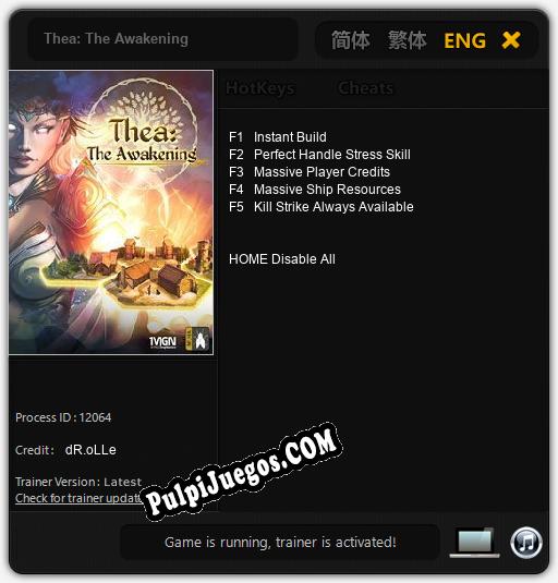 Thea: The Awakening: Trainer +5 [v1.9]