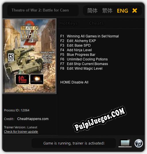 Theatre of War 2: Battle for Caen: Trainer +8 [v1.7]