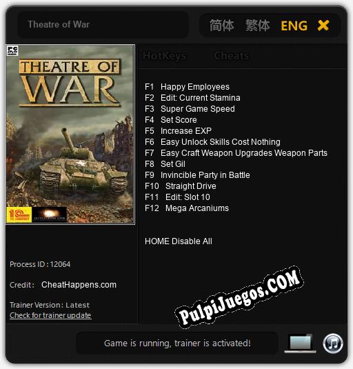 Theatre of War: Trainer +12 [v1.3]