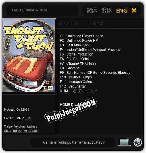 Thrust, Twist & Turn: Cheats, Trainer +13 [dR.oLLe]