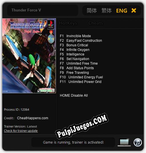 Entrenador liberado a Thunder Force V [v1.0.2]