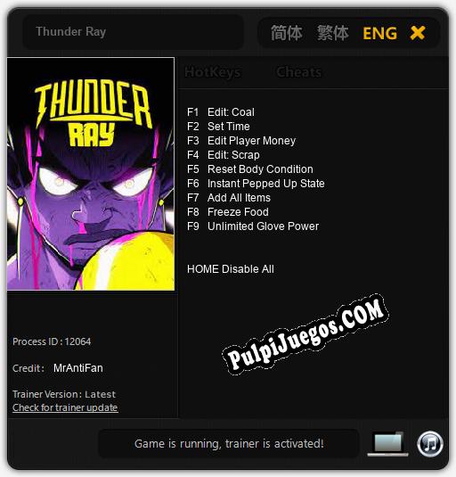 Thunder Ray: Cheats, Trainer +9 [MrAntiFan]