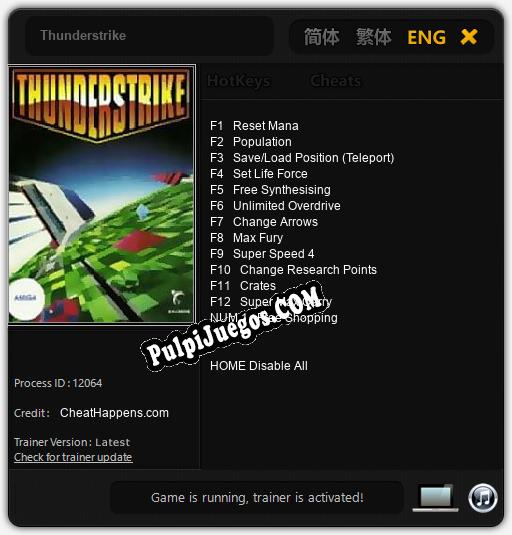 Thunderstrike: Cheats, Trainer +13 [CheatHappens.com]