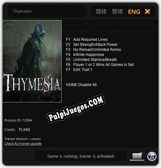 Entrenador liberado a Thymesia [v1.0.7]