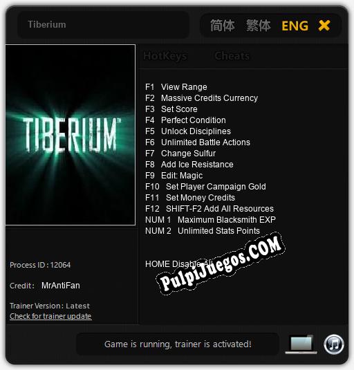 Entrenador liberado a Tiberium [v1.0.3]