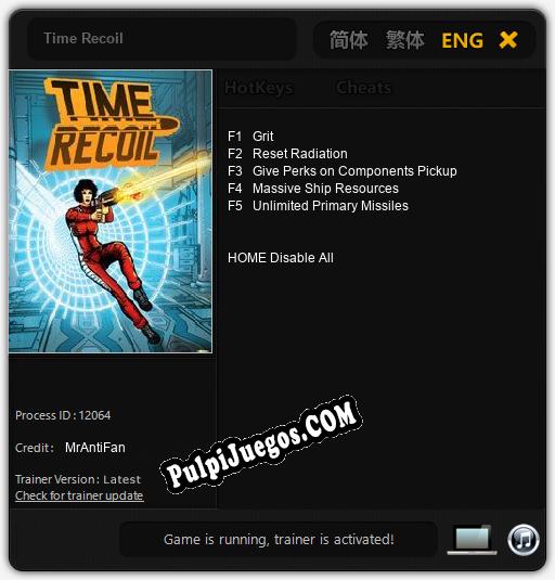 Time Recoil: Cheats, Trainer +5 [MrAntiFan]