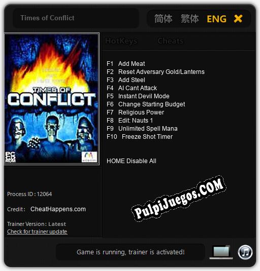 Entrenador liberado a Times of Conflict [v1.0.4]