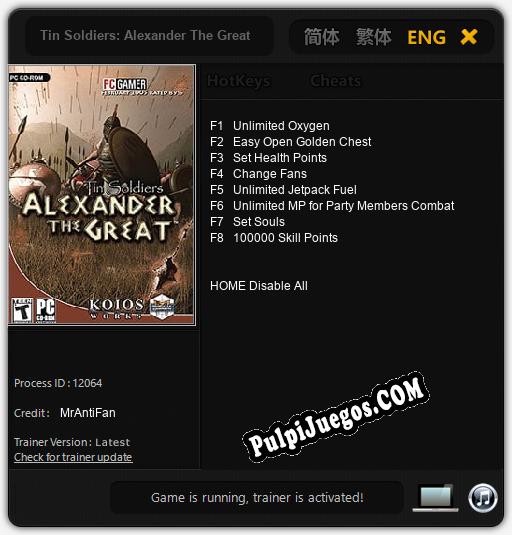 Tin Soldiers: Alexander The Great: Trainer +8 [v1.9]