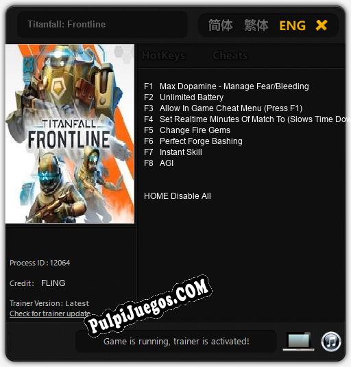 Titanfall: Frontline: Trainer +8 [v1.9]