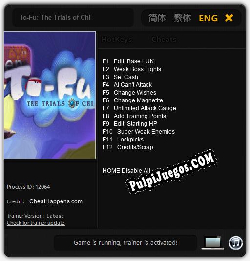 To-Fu: The Trials of Chi: Trainer +12 [v1.1]