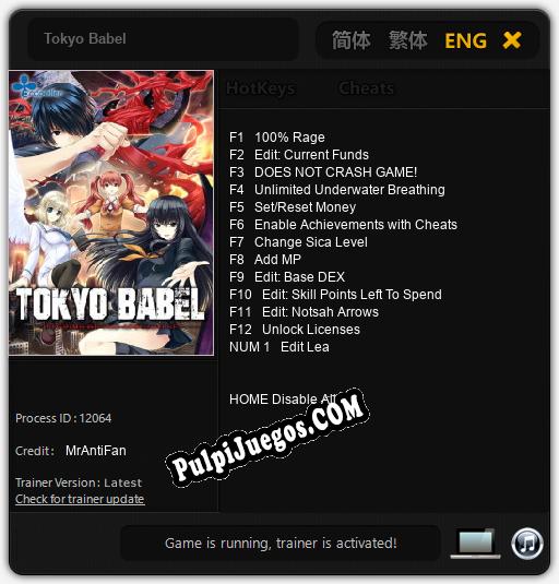 Tokyo Babel: Trainer +13 [v1.9]