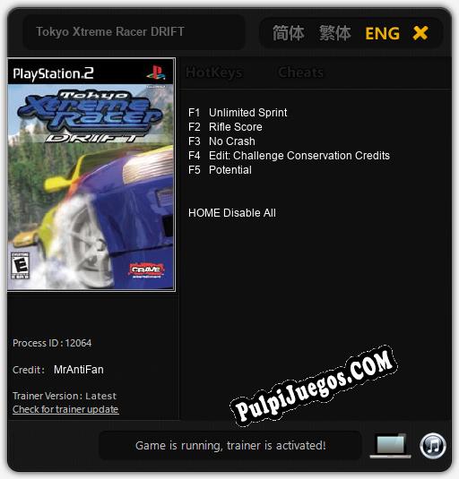 Entrenador liberado a Tokyo Xtreme Racer DRIFT [v1.0.8]