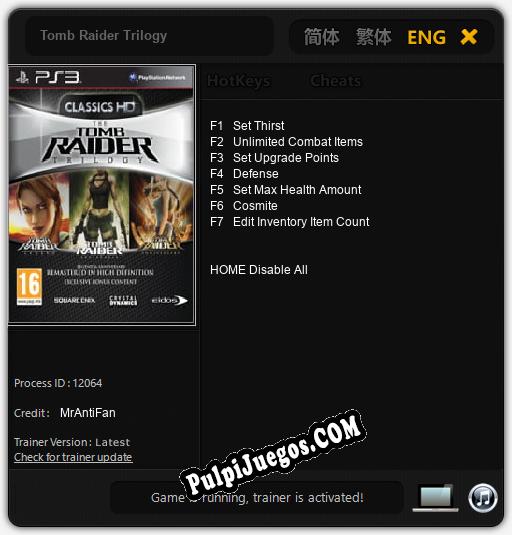 Tomb Raider Trilogy: Trainer +7 [v1.7]