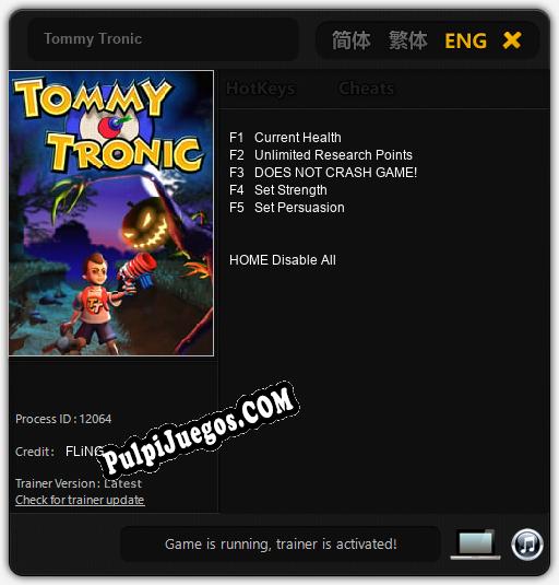 Tommy Tronic: Trainer +5 [v1.7]