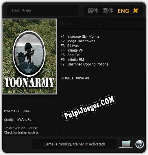 Toon Army: Treinador (V1.0.26)