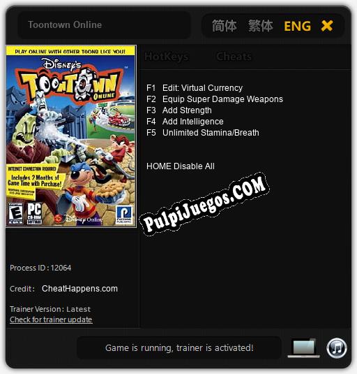 Toontown Online: Treinador (V1.0.97)