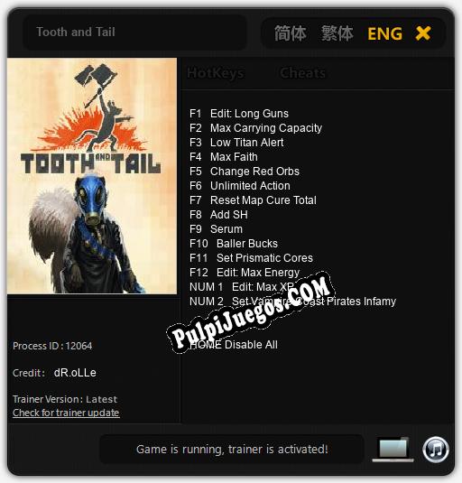 Tooth and Tail: Treinador (V1.0.46)