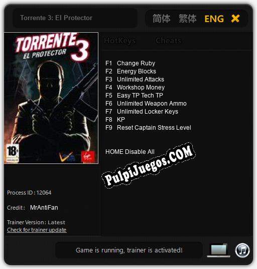 Torrente 3: El Protector: Trainer +9 [v1.3]