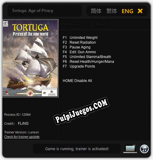 Tortuga: Age of Piracy: Treinador (V1.0.75)