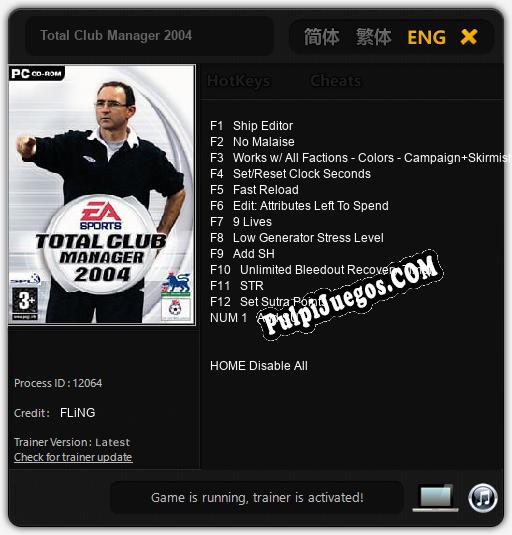 Entrenador liberado a Total Club Manager 2004 [v1.0.8]