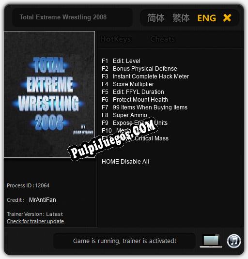 Total Extreme Wrestling 2008: Trainer +11 [v1.8]