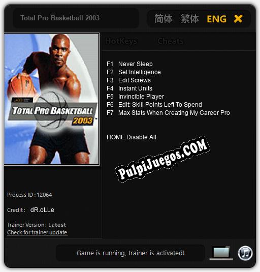 Total Pro Basketball 2003: Treinador (V1.0.71)