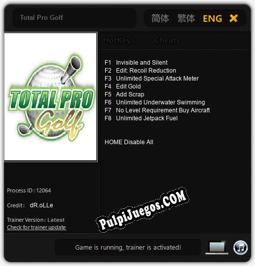 Total Pro Golf: Cheats, Trainer +8 [dR.oLLe]