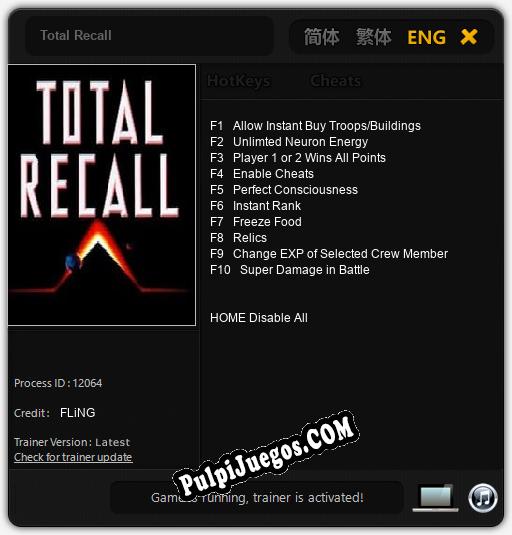 Total Recall: Treinador (V1.0.91)