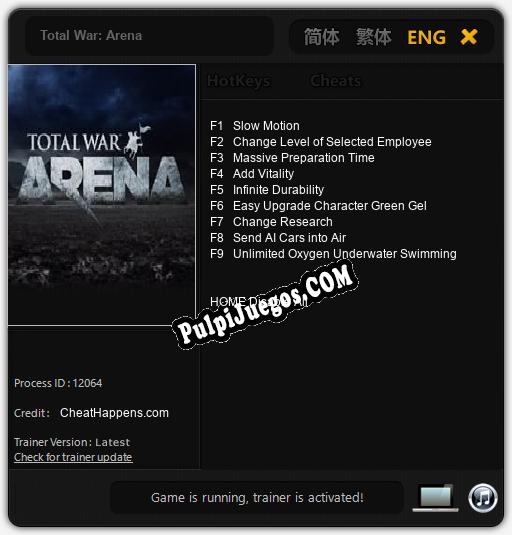 Entrenador liberado a Total War: Arena [v1.0.7]