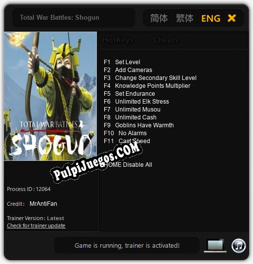 Total War Battles: Shogun: Cheats, Trainer +11 [MrAntiFan]