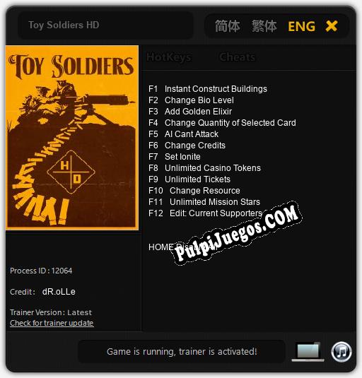 Entrenador liberado a Toy Soldiers HD [v1.0.5]