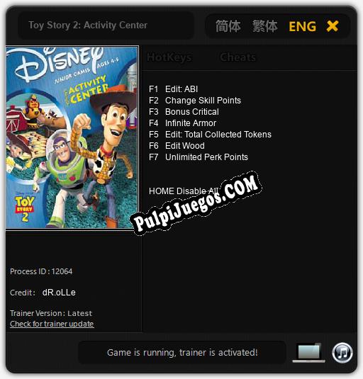Toy Story 2: Activity Center: Cheats, Trainer +7 [dR.oLLe]