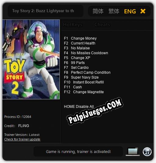 Toy Story 2: Buzz Lightyear to the Rescue: Treinador (V1.0.9)