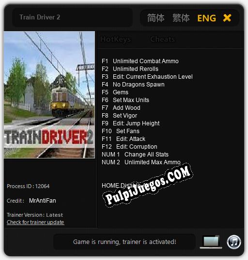 Train Driver 2: Cheats, Trainer +14 [MrAntiFan]