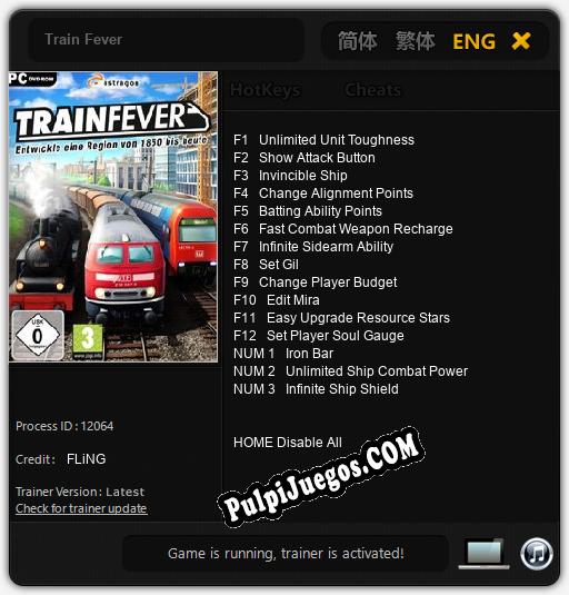 Train Fever: Trainer +15 [v1.6]