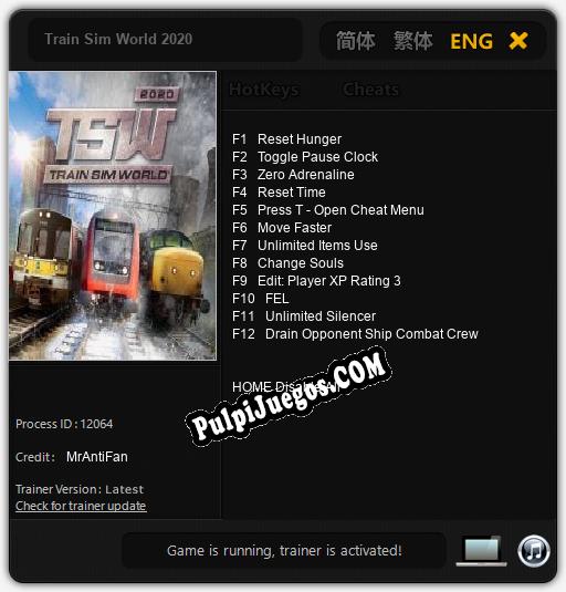 Train Sim World 2020: Treinador (V1.0.16)