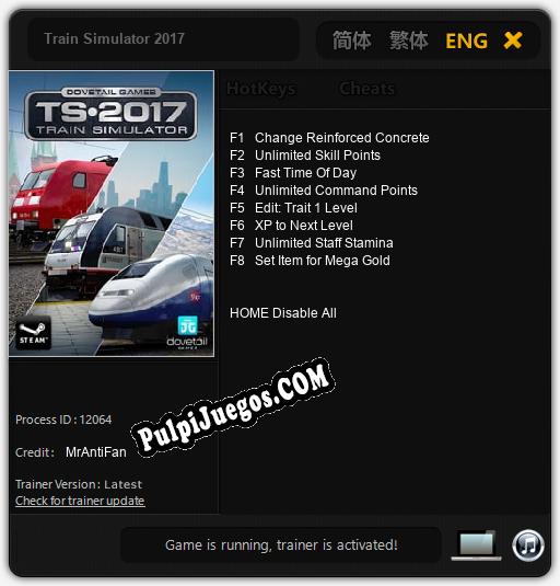 Entrenador liberado a Train Simulator 2017 [v1.0.9]